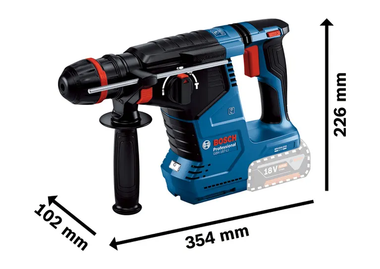 Bosch GBH 187-LI fúrókalapács 18 V-os akkumulátorral.