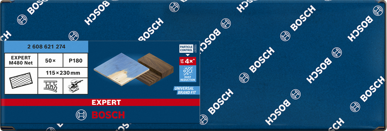 Bosch EXPERT M480 csiszolóháló 115×230 mm P180.