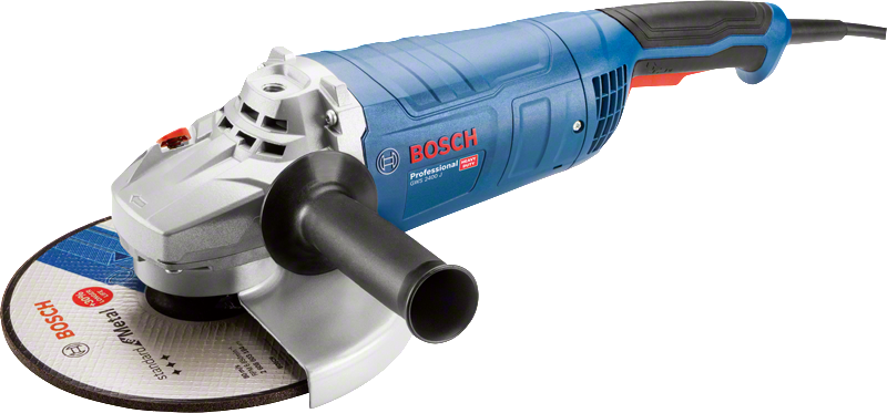 Bosch GWS 2400 J sarokcsiszoló 230 mm-es tárcsával.