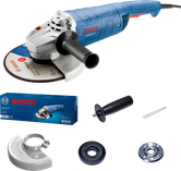 Bosch GWS 2200 P sarokcsiszoló tartozékokkal.