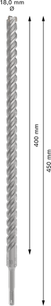 Bosch SDS plus-5X kalapácsfúró 18 x 400 x 450 mm.