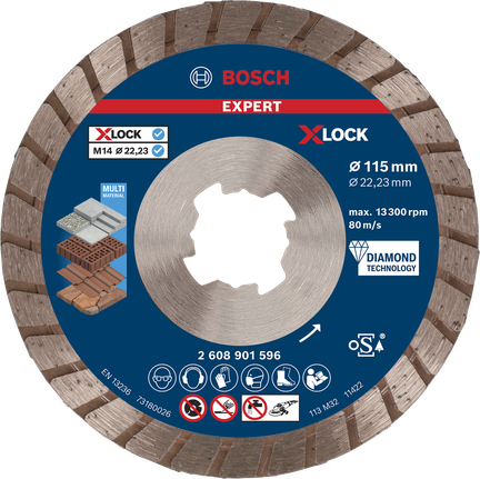 Bosch EXPERT MultiMaterial X-LOCK gyémánt vágókorong.