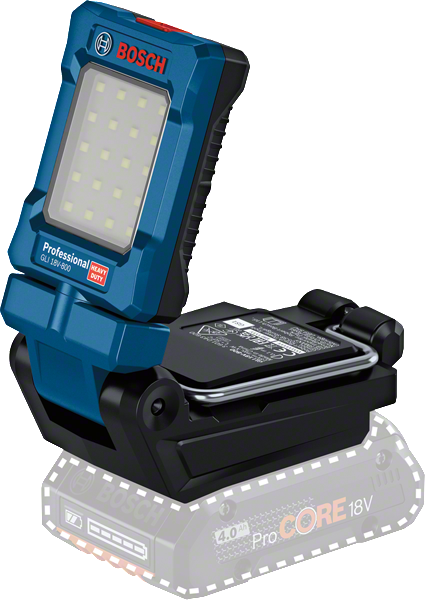 Bosch GLI 18V-800 akkus munkalámpa LED panellel.