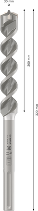 Bosch PRO SDS max-4 ütvefúró 30x200x320 mm.