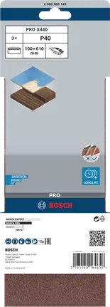 Bosch PRO X440 csiszolószalag 100x610 mm G40 csomag.