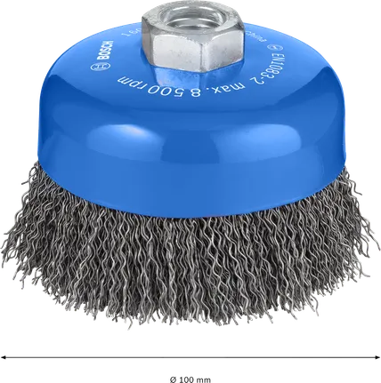 Bosch PRO Metal clean csészekefe 100 mm sarokcsiszolókhoz.