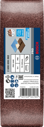 Bosch PRO X440 csiszolószalag 75x533mm G80 csomag.