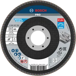 Bosch PRO X571 lamellás csiszolótárcsa 115 mm G80 fémcsiszoláshoz.