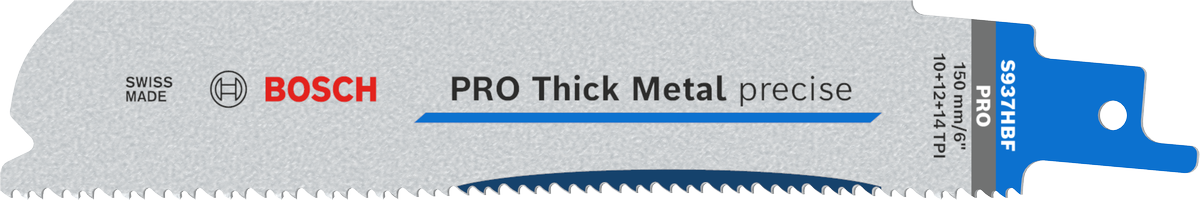 Bosch PRO Thick Metal precíziós S937HBF fűrészlap 3x3 fogkialakítással.