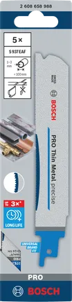 Bosch PRO Thin Metal precize S937EAF fűrészlap 5 db-os csomag.