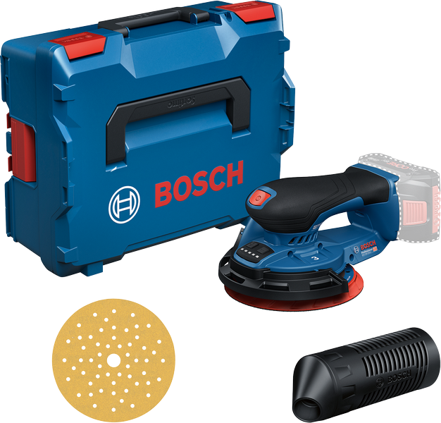 Bosch GEX 18V-150 excentercsiszoló kofferben.