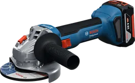 Bosch GWS 18V-8 akkus sarokcsiszoló, 4 Ah-s akkumulátorral.