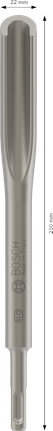Bosch PRO SDS plus üreges véső, 22x250 mm.