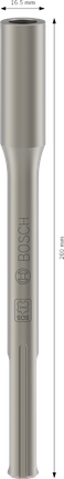 Bosch PRO SDS max földelőrúd behajtó 16,5 x 260 mm.