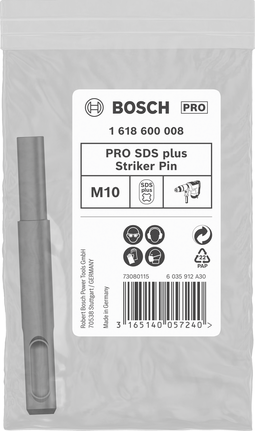 Bosch PRO SDS plus ütőszeg M10 műanyag csomagolásban.