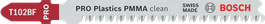 Bosch PRO Plastics PMMA clean T102BF szúrófűrészlap.