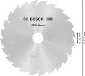 Bosch PRO Wood akkus körfűrészlap 210 mm T24.