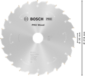 Bosch PRO Wood 216 mm-es T24 akkus körfűrészlap.
