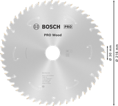 Bosch PRO Wood 216 mm-es akkus körfűrészlap.