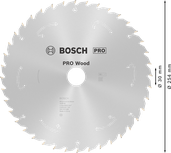 Bosch PRO Wood körfűrészlap 254 mm akkus fűrészekhez.