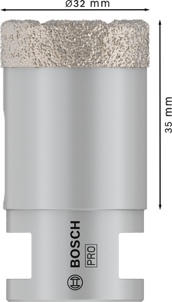 Bosch PRO Ceramic száraz fúrómag 32 mm csempefúráshoz.