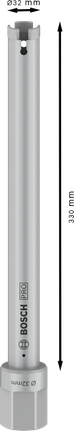 Bosch PRO szárazon fúró magfúró 32x330 mm betonfúráshoz.