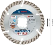 Bosch PRO Multi Material gyémánttárcsa 115 mm X-Lock.
