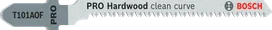 Bosch PRO Hardwood tiszta ívű T101AOF szúrófűrészlap.