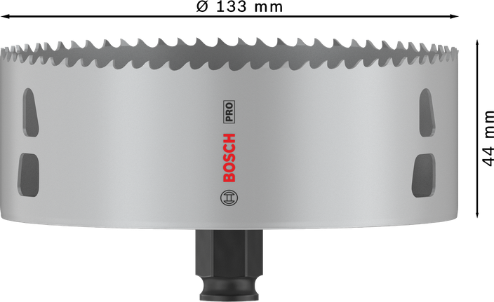 Bosch PRO Multi Material PC Plus lyukfűrész 133 mm átmérővel.
