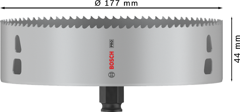 Bosch PRO Multi Material PC Plus lyukfűrész 177 mm átmérővel.