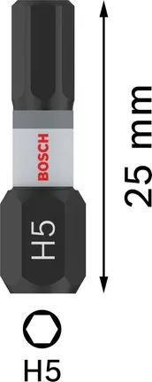 Bosch PRO Hex ütvefúró bit H5 25 mm imbuszcsavarokhoz.