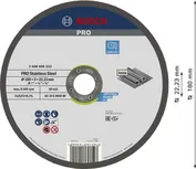 Bosch PRO rozsdamentes acél vágókorong 180 mm-es Inoxhoz.