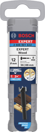 Bosch EXPERT fa erdészfúró 12 mm-es precíz fafúráshoz.