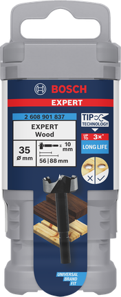 Bosch EXPERT fa erdészfúró 35 mm-es precíz fafúráshoz.