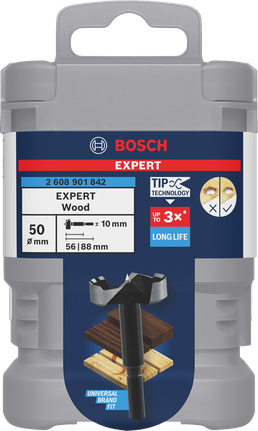 Bosch EXPERT fa erdészfúró 50 mm-es műanyag tokban.