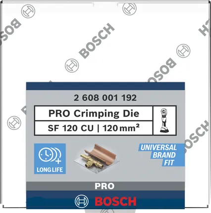 Bosch PRO krimpelőbetét 120 mm² réz.