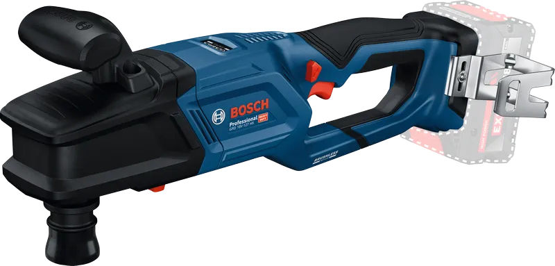 Bosch GRD 18V-127 HX akkus sarokfúró-csavarozó ergonomikus fogantyúval.
