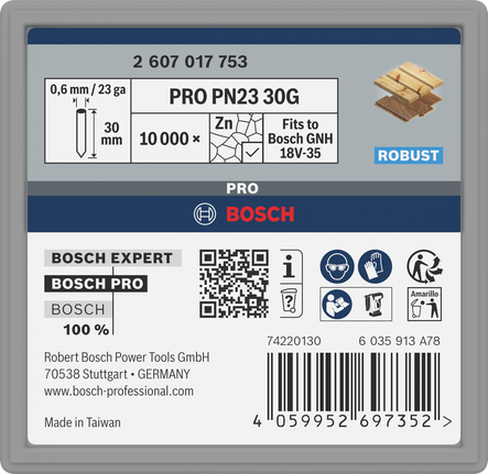 Bosch PRO PN23 G Pin 30 mm-es horganyzott szegek 10000 db.