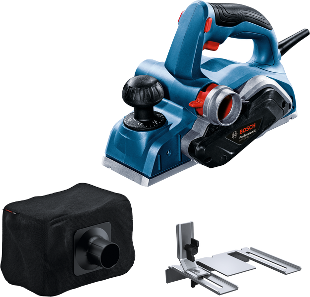Bosch GHO 20-82 gyalu porzsákkal és vezetővel.