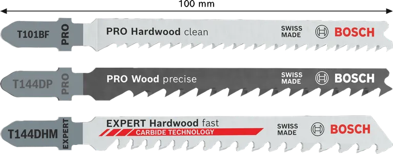 Bosch PRO Wood Set szúrófűrészlapok a keményfa tiszta és precíz vágásához.