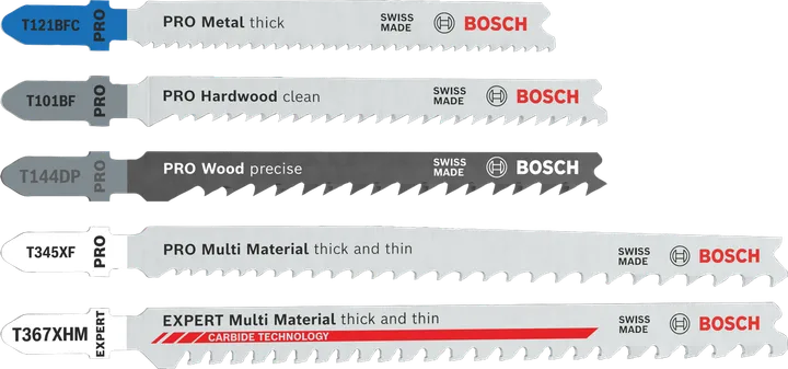 Bosch PRO fa és fém többfunkciós szúrófűrész készlet 15 db-os fűrészlappal.