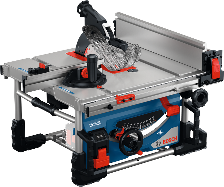 Bosch GTS 18V-70 asztali körfűrész állítható ütközővel.