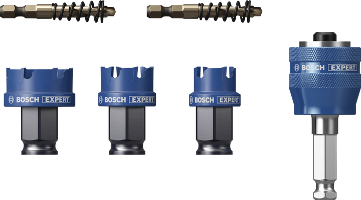 Bosch EXPERT lemezmegmunkáló Power Change Plus lyukfűrész készlet, 6 részes.