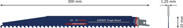 Bosch EXPERT Tough Wood S 1242 KHM ortfűrészlap.