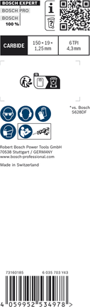 Bosch EXPERT Fiber Plaster S 641 HM ortfűrészlap.