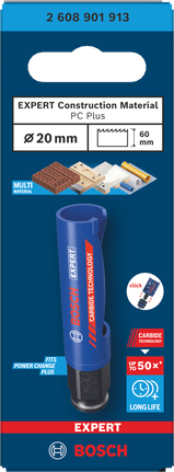 Bosch 20×60 mm-es Expert Construction Material lyukfűrész.