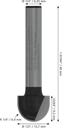 Bosch PRO marófej magdoboz 6,35 mm-es szárral, 6,35 mm-es rádiuszsal.
