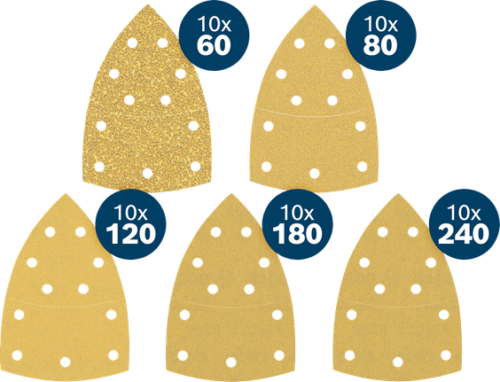 Bosch EXPERT C470 csiszolópapír, 50 db-os vegyes szemcseméretű kiszerelés.