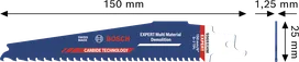 Bosch EXPERT Multi Material Demolition S969XHM keményfém fűrészlap.