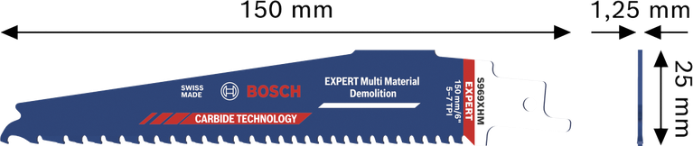 Bosch EXPERT Multi Material Demolition S969XHM keményfém fűrészlap.